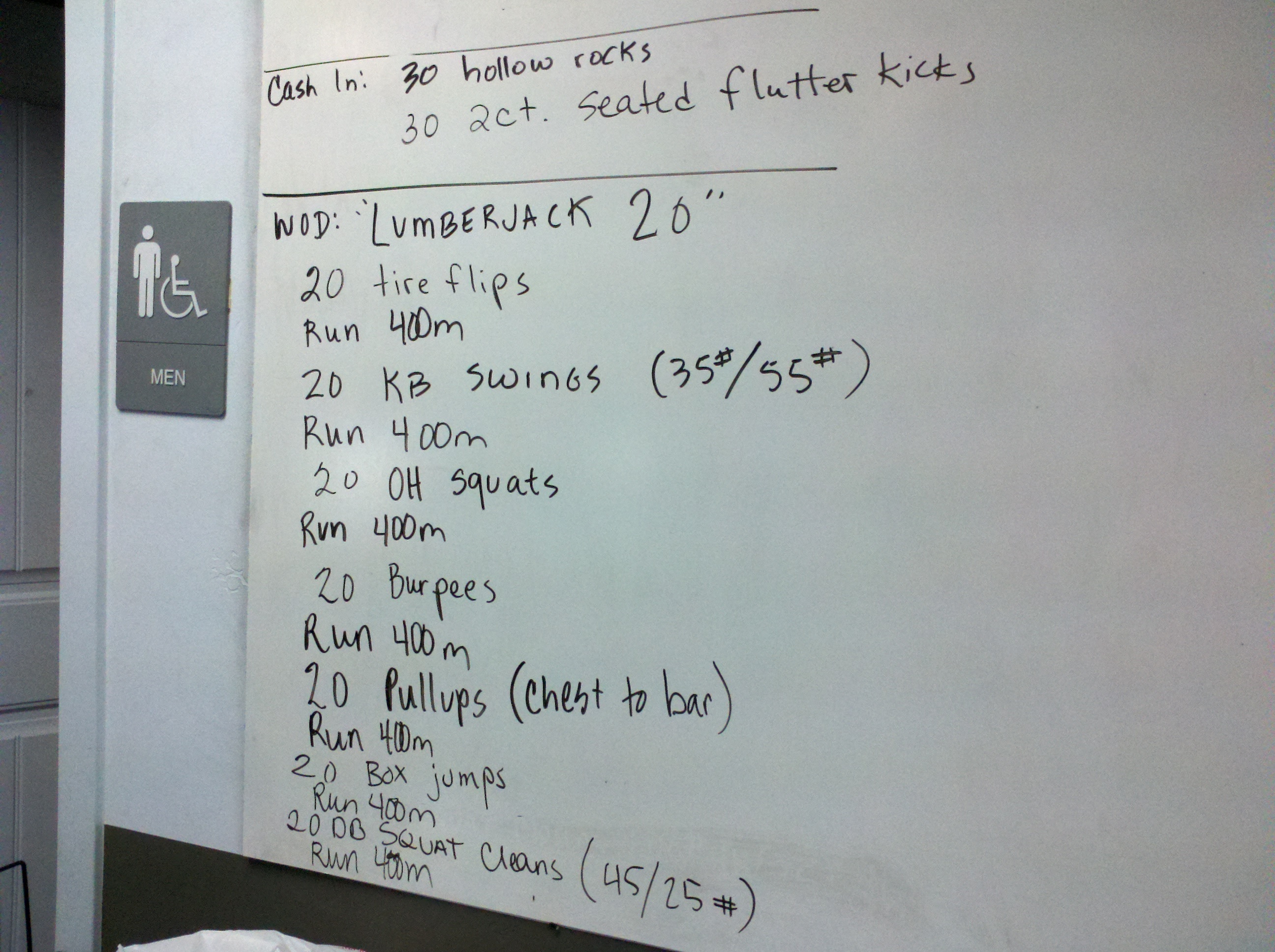 Lumberjack 20 Crossfit WOD | The Reluctant Exerciser